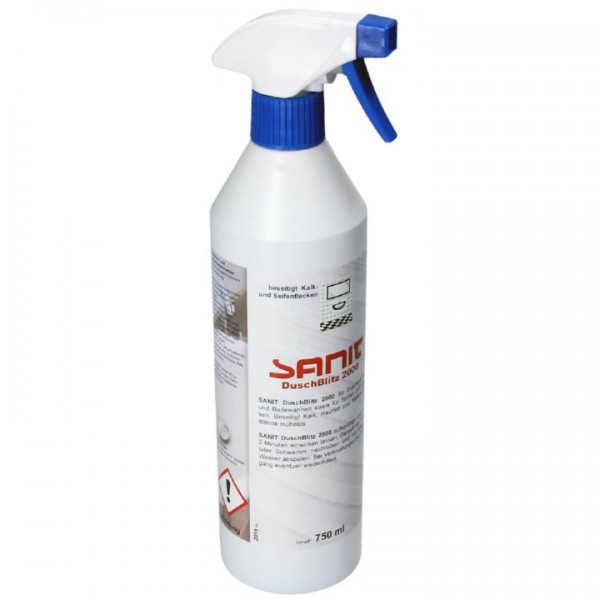 (10,53€/l) Sanit DuschBlitz 2000 flüssiger Reiniger Bad Badreiniger 750 ml