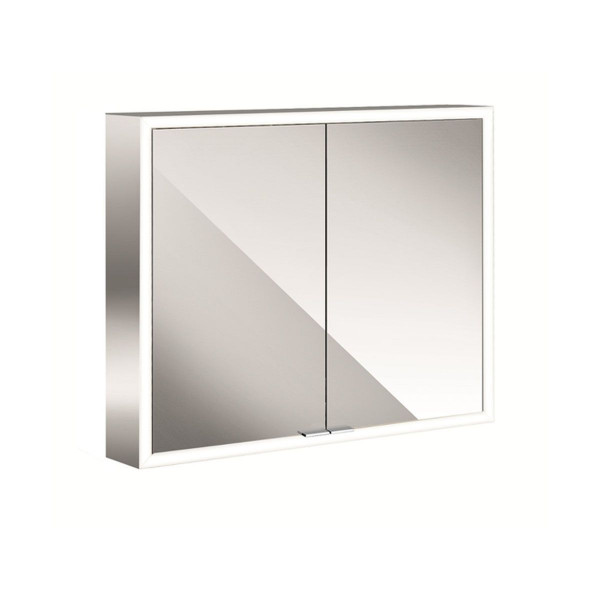 EMCO Lichtspiegelschrank prime 800 mm Aufputzmodell mit Lichtpaket Rückwand weiß 949706162