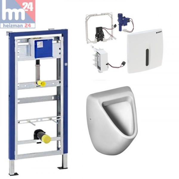 Komplett Set Geberit Duofix Basic mit Urinalsteuerung HyBasic berührungslos u. Ideal Standard Urinal