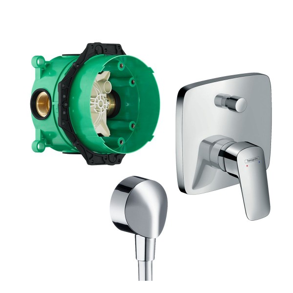 Hansgrohe Logis Unterputz Wannen Armatur Set mit ibox und Fixfit 71405000