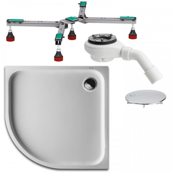 Duravit D-Code Duschwanne Duschtasse 90x90cm 720108 Acryl inkl. Duschwannenfuß u. Ablaufgarnitur