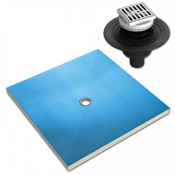 Botament DUB-C Duschboard 120x120 cm Duschelement inkl. Ablauf senkrecht