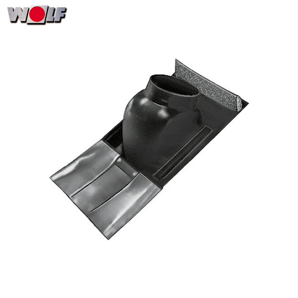 Wolf Universalpfanne Schrägdach 25-45° 1720200 schwarz, mit flex. Bleischürze unten