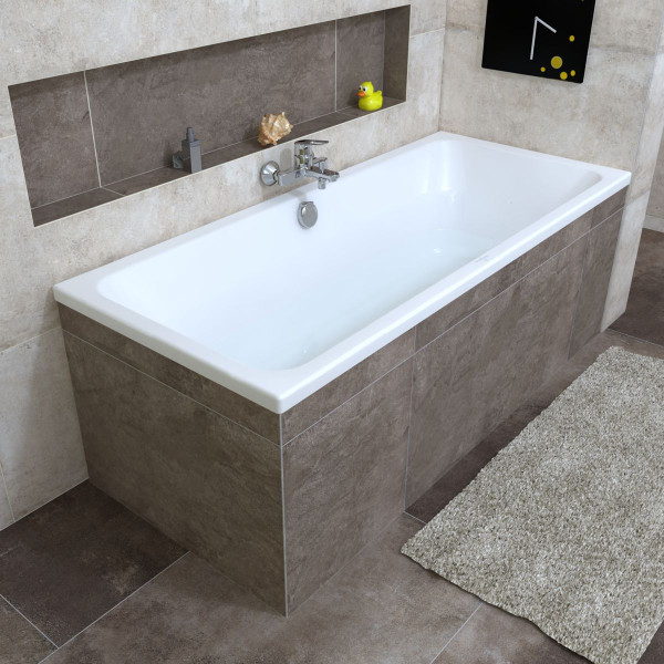 Villeroy & Boch Maxime Duo-Badewanne Acryl 180x80 cm inkl. Träger u. Ablauf Trio