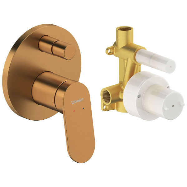 Duravit Wave Einhebelmischer UP-Set Verbraucher 2 Rund Bronze Gebürstet WA4210008004