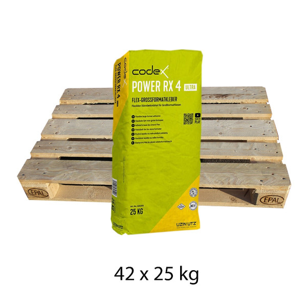 codex Power RX 4 Ultra Flex- Grossformatkleber 42 x 25 kg für Wand und Boden