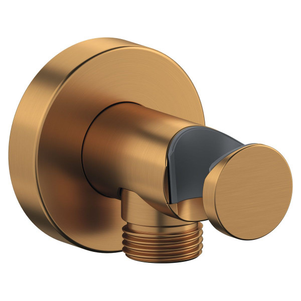 Duravit Wandanschlussbogen Bronze gebürstet mit runder Rosette UV0630009004