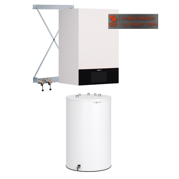 Viessmann Vitodens Paket 200-W B2HH Gas-Brennwerttherme 19kW inkl. Speicher Vitocell 150L Z029807