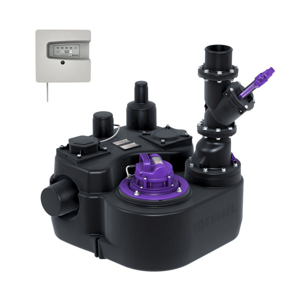 Kessel Aqualift F Basic Mono Hebeanlage DN90 28798 mit Absperrschieber