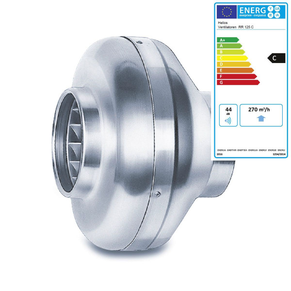 Helios Radial-Rohrventilator InlineVent RR 125 C zweistufig 05655