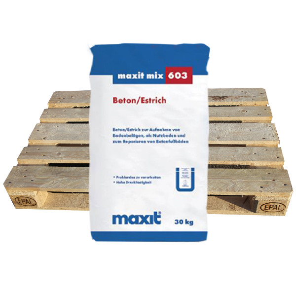 maxit mix 603 Beton/Estrich 42 x 30 kg mineralischer Trockenmörtel 1250 kg nur Abholung