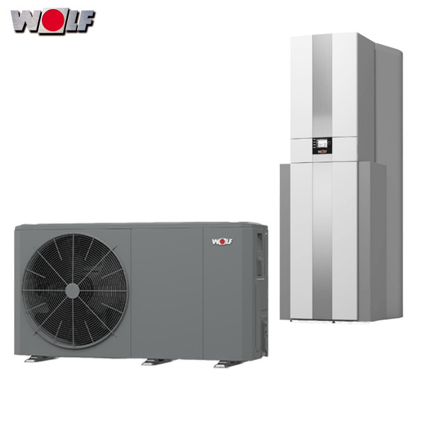 Wolf Luft-Wasser Wärmepumpe 9148127 FHA Center 200 06/07 230 V mit EHZ 6 kW, WW-Speicher, BM-2