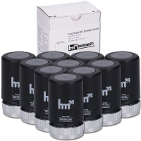 Heizman24 Black Edition 10ér Pack thermischer Stellantrieb M30x1,5 mm 230 Volt Fußbodenheizung Heizman24 Black Edition 10ér Pack thermischer Stellantrieb M30x1,5 mm 230 Volt Fußbodenheizung