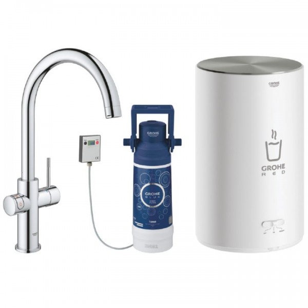 Grohe Red Duo Starter Kit 30083001 Einhebel-Spültischarmatur Chrom inkl. Boiler Größe M