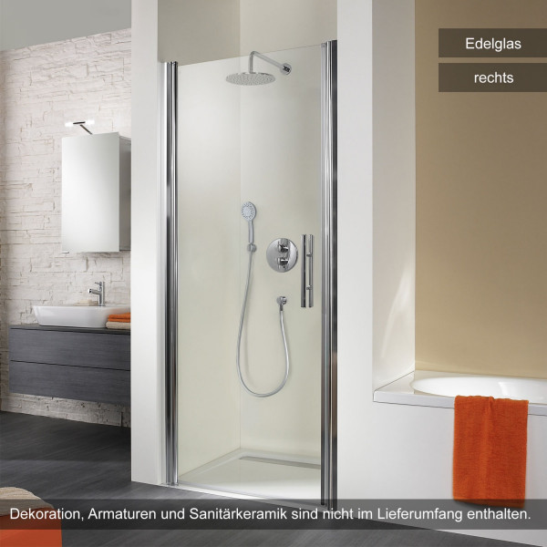 HSK Exklusiv Drehtür für Nische 90x200cm rechts Edelglas