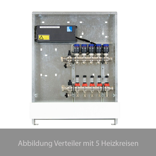 Heizkreisverteiler Edelstahl - Mit Durchflussmessern & Entlüfter Für 2-12 Heizkreise