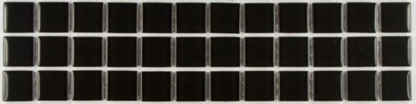 Bordüre Mosaik Black Stone Glas 27,7 x 7,7 x 0,4 cm