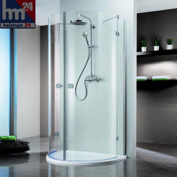 HSK Premium Softcube Runddusche Halbkreis Höhe 200 cm chromoptik