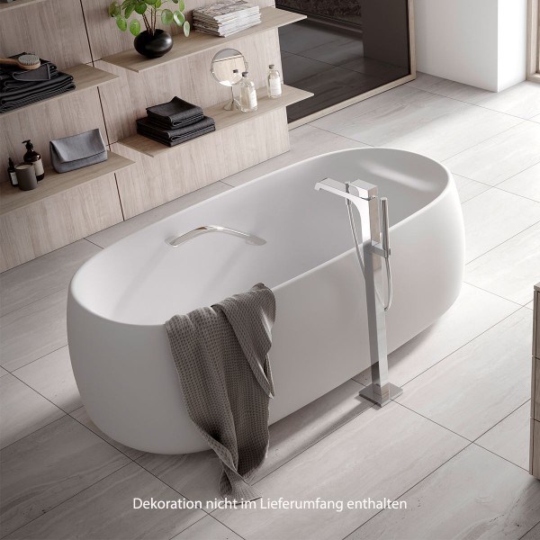 TOTO Floating Badewanne rund 170x83,5 cm freistehend mit Wannengriffe PJY1744HPW#MW