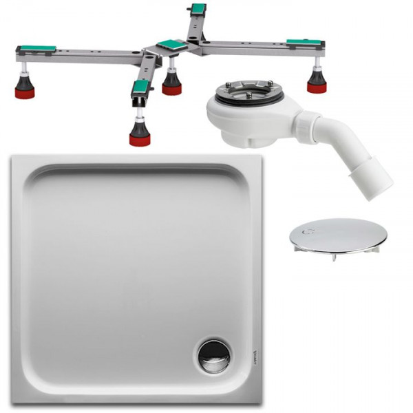 Duravit D-Code Duschwanne Duschtasse 80x80cm 720101 Acryl inkl. Duschwannenfuß u. Ablaufgarnitur