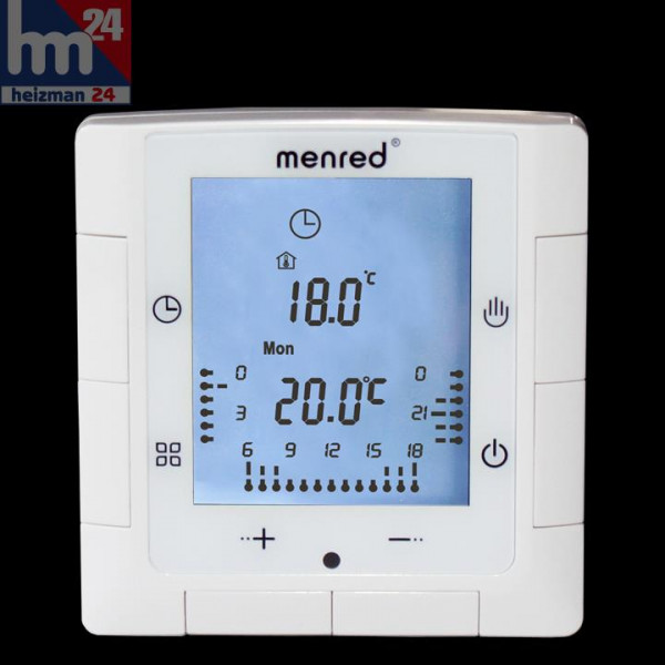 Menred netzwerkfähiger Raumthermostat LS6.2-RC 12 V Unterputz