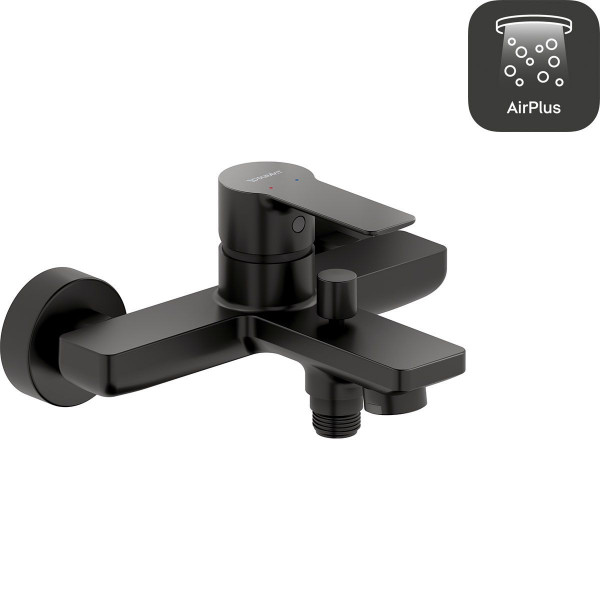 Duravit D-Code Einhebel-Wannentischmischer Schwarz Matt DC5230001046