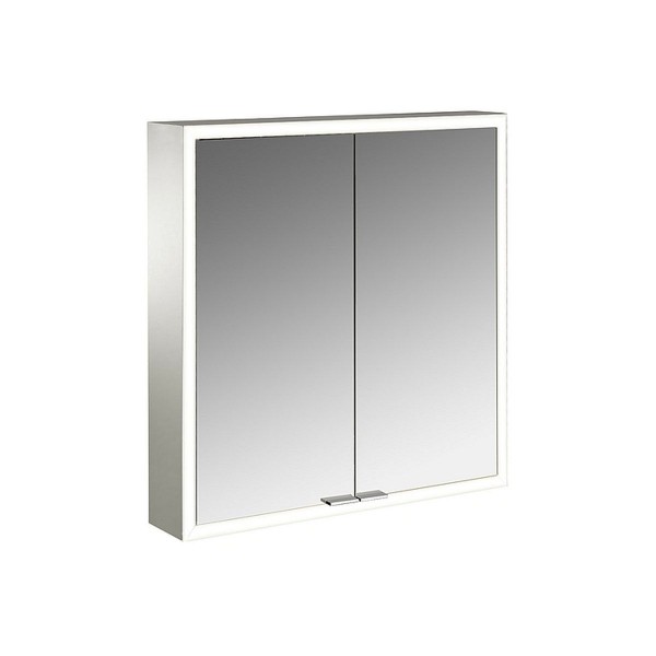 EMCO Lichtspiegelschrank prime 600 mm Aufputzmodell Rückwand weiß 949705161