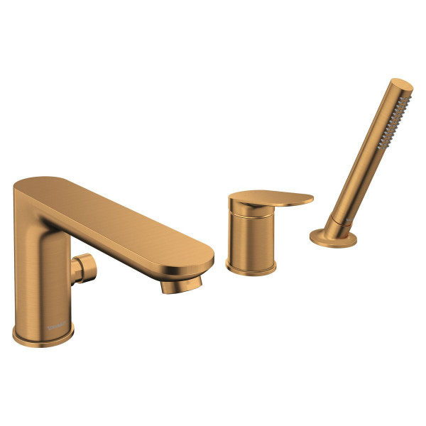 Duravit Wave 3-Loch Wannenrandarmatur Bronze gebürstet WA5260000004
