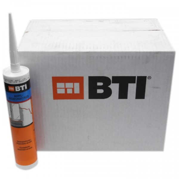 (9,00 €/l) 24 x BTI Acryl-Dichtstoff plus 310ml weiß Maler Bau Fliesen Holz