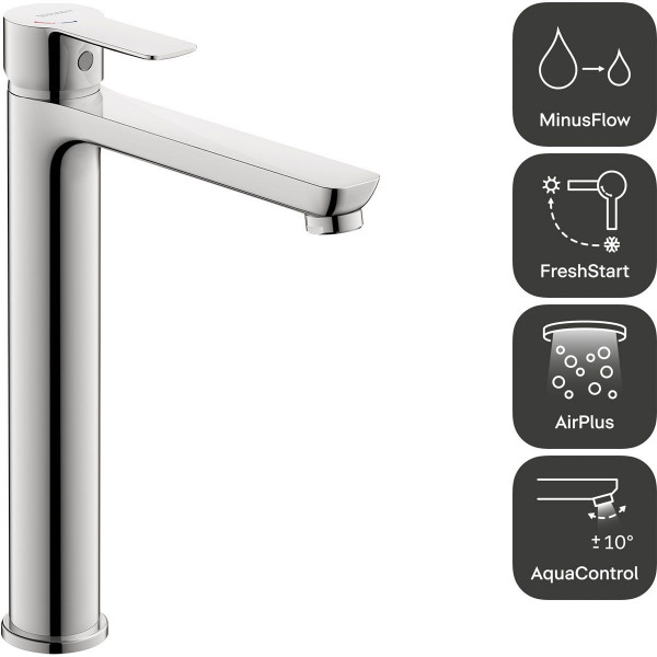 Duravit D-Code Einhebel-Waschtischmischer Größe XL Chrom DC1043002010