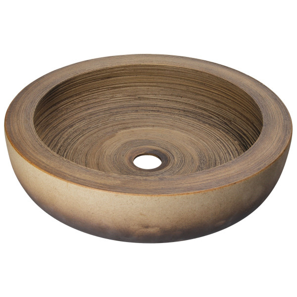 "Terrakotta" Aufsatzwaschbecken Waschschüssel FCH810 rund Ø 43,5 cm "Handmade"