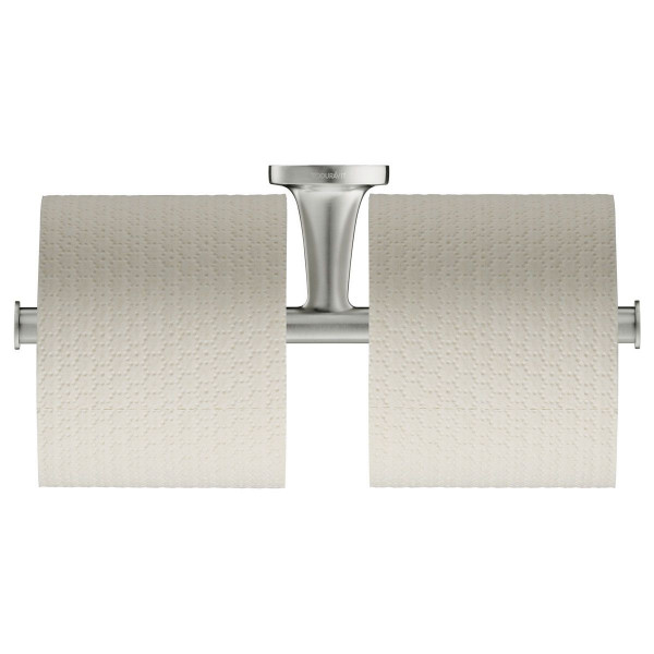 Duravit Doppelpapierrollenhalter Starck T edelstahl gebürstet 0099387000