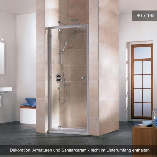 HSK Favorit Drehpunkttür für Nische 80x185cm Edelglas