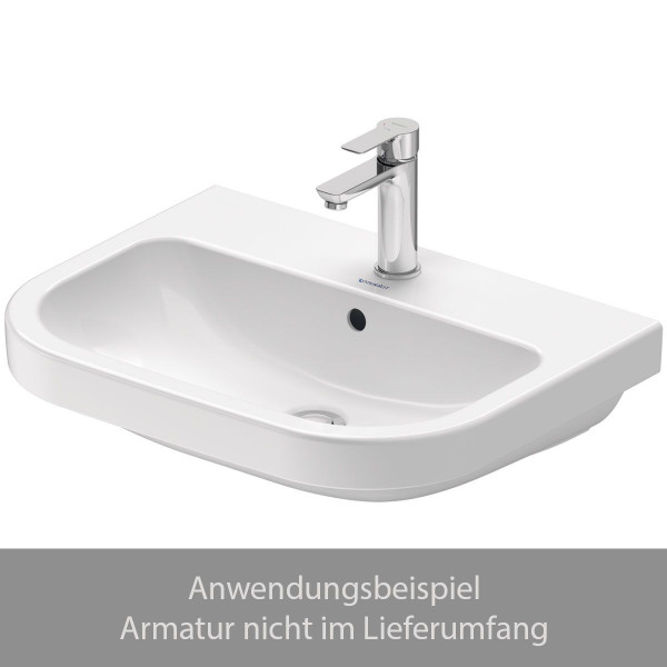 Duravit D-Code Waschtisch mit Hahnloch & Überlauf 600 mm Weiß Hochglanz 2398600000