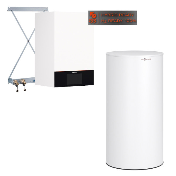 Viessmann Vitodens Paket 200-W B2HH Gas-Brennwerttherme 11kW inkl. Speicher Vitocell 160L Z029809