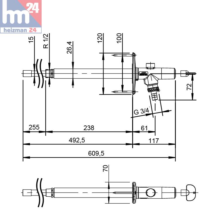 Kemper Frosti DN 15 Frostsichere Außenarmatur 5770201500