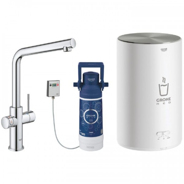 Grohe Red Duo Starter Kit 30327001 Einhebel-Spültischarmatur Chrom inkl. Boiler Größe M