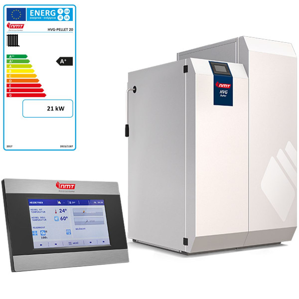 NMT HVG-Pellet 20 Kombikessel Scheitholz und Pellet Kessel 21 kW inkl. Touchscreensteuerung