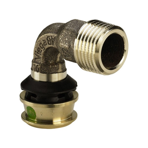Viega Raxofix Pressfitting Übergangsbogen 90° 25 mm x 3/4" AG mit SC-Contur 646028