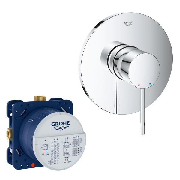 Grohe Essence Einhebel Brausearmatur 24168001 inkl. Rapido Smartbox 35600000