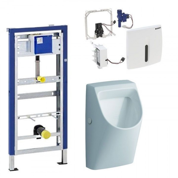 Komplett Set Geberit-Keramag Duofix Basic mit Urinalsteuerung HyBasic berührungslos u. Urinal