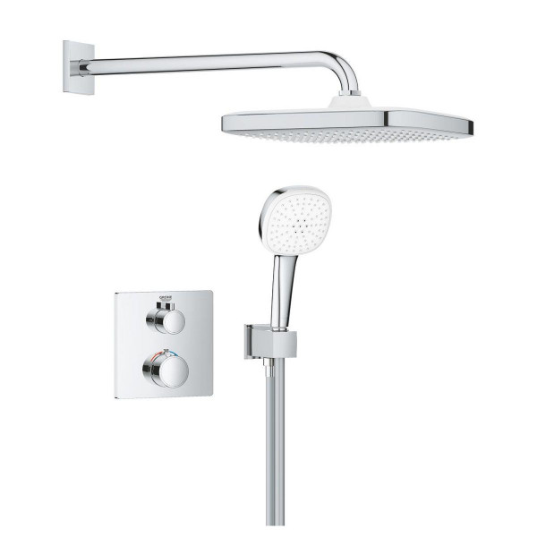 Grohe Grohtherm Duschsystem Unterputz 1039950000 mit Tempesta 250 Cube chrom