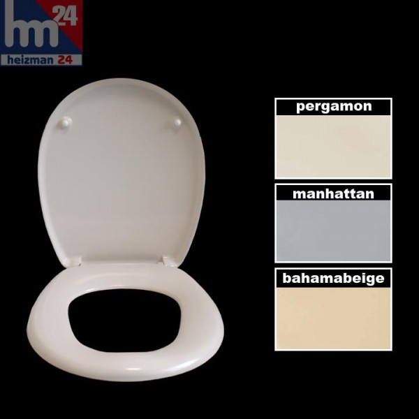 Haro WC-Sitz Duroplast mit Edelstahlscharnieren in pergamon, manhattan oder bahamabeige