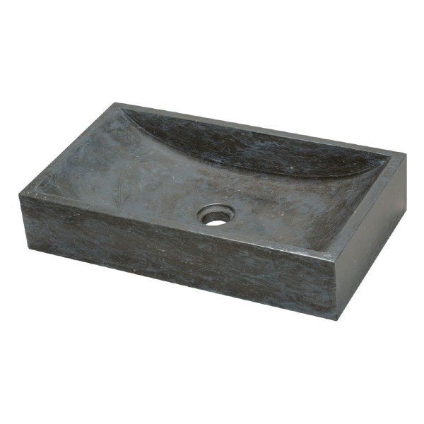 IMSO Simmetrie Nero Aufsatzwaschbecken ISLASINER ca. 35x60x12 cm Marmor-Waschtisch