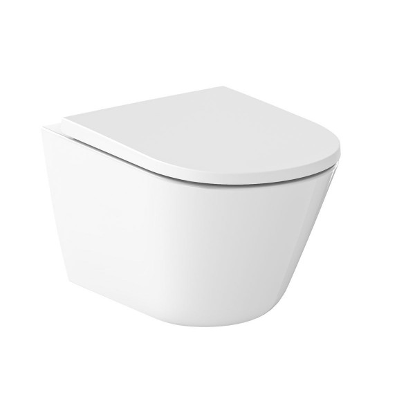 Axent Flush Wandtiefspül-WC T01.0554.00.07 spülrandlos weiß inkl. WC-Sitz softclose