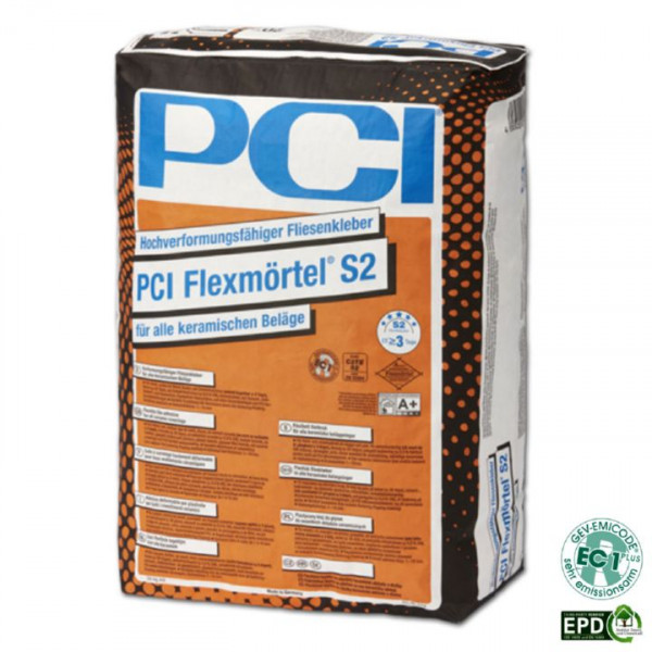 PCI Flexmörtel S2 Grau 20kg 1574/2 Mörtel Fliesen Kleber für keramische Beläge