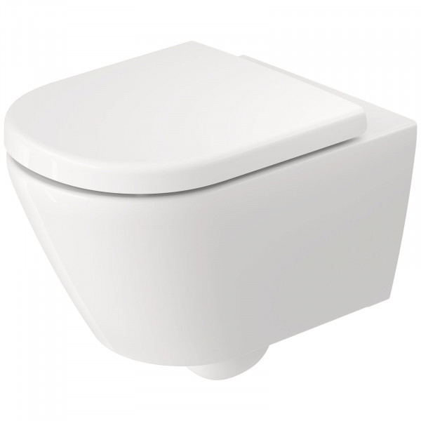 Duravit D-Code WC-Set spülrandlos mit Durafix inkl. WC-Sitz mit Absenkautomatik 49030900B2