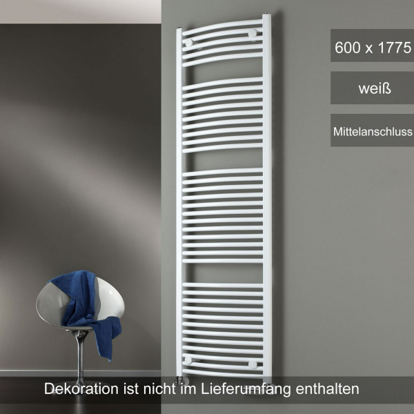 HSK Designheizkörper Line Round Mittelanschluss 600x1775mm