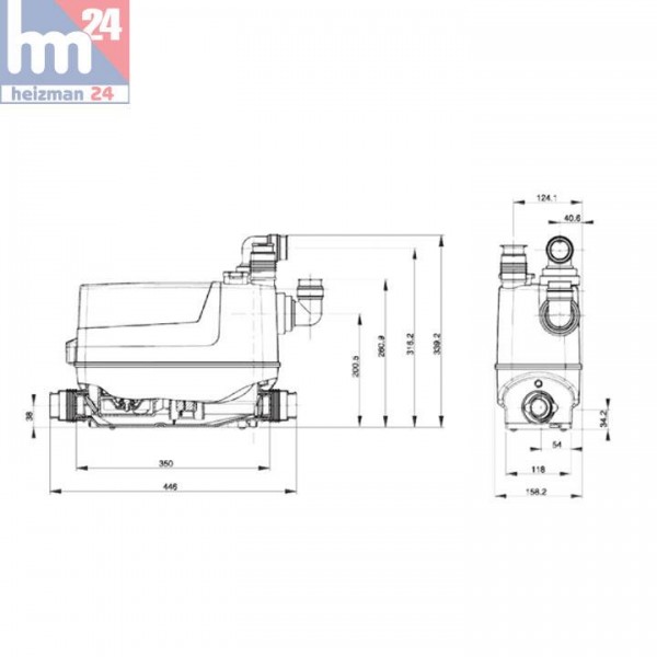 Grundfos Sololift2 Kleinhebeanlage Typ C-3 0,6 kW 97775317 ...