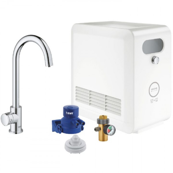 Grohe Blue Professional Starter Kit 31302002 Mono-Spültischarmatur Chrom inkl. Kühler